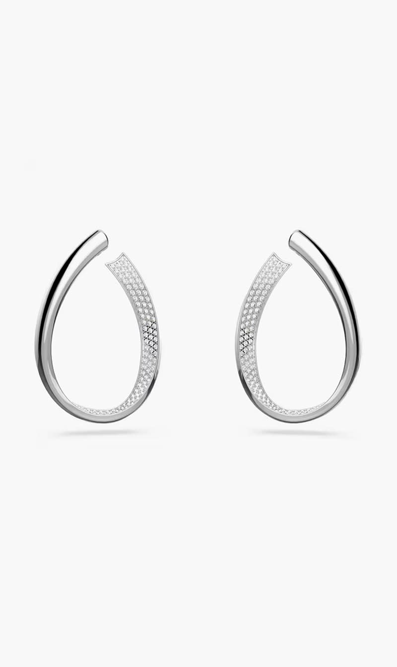 

Swarovski Silver Exist Hoop Earrings for Women | The Deal Outlet