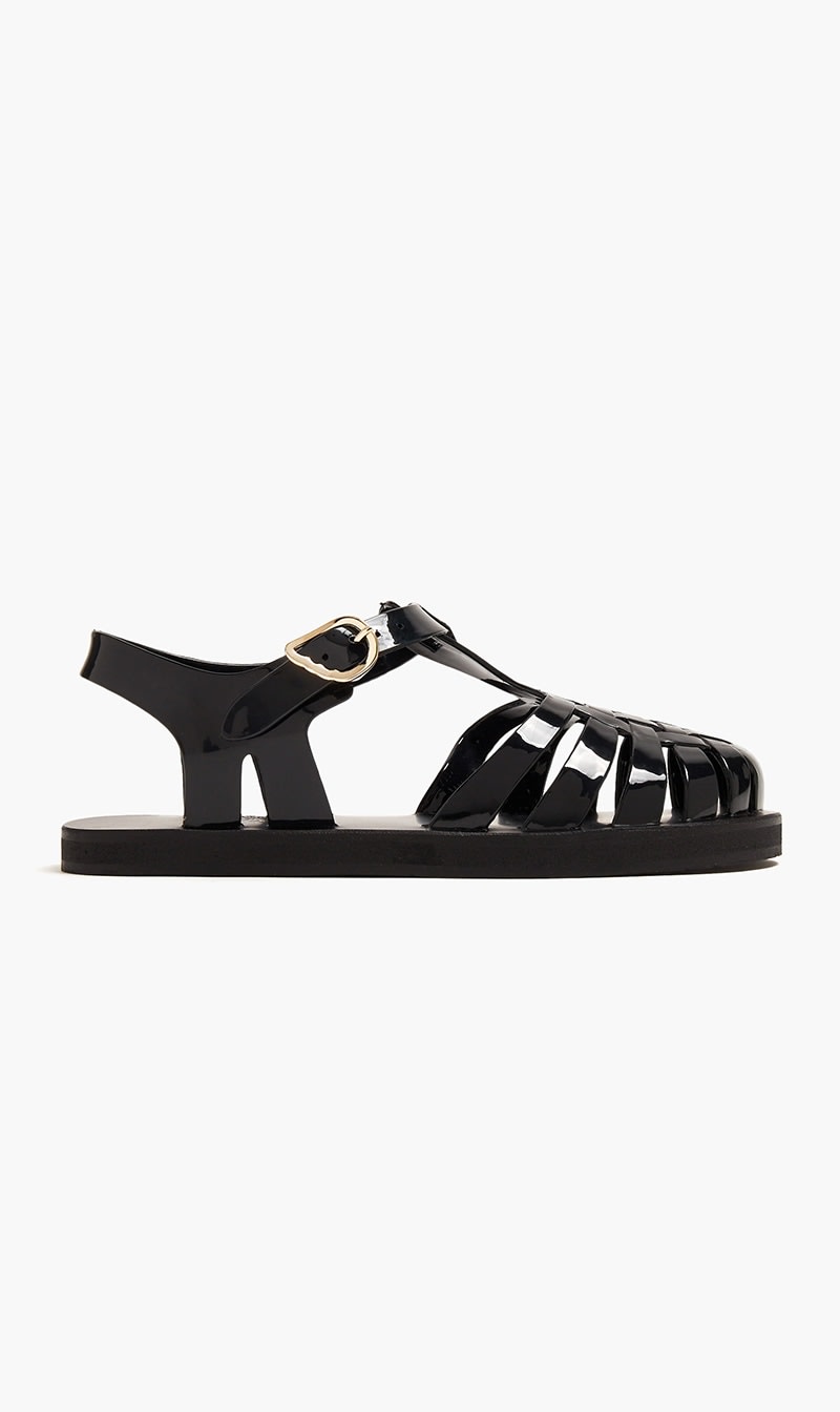 

Ancient Greek Sandals Black Homeria for Women | The Deal Outlet