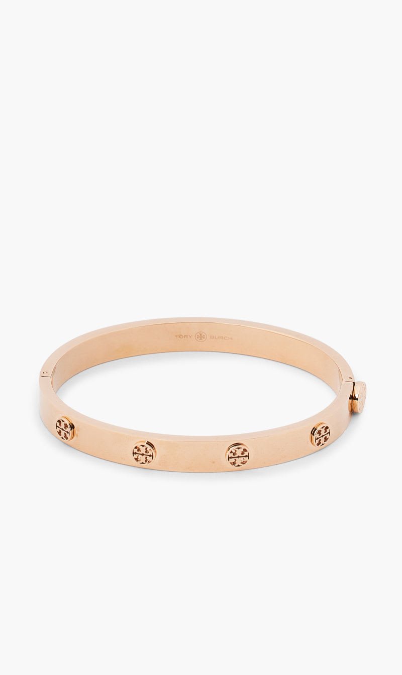 

Tory Burch Gold Miller Stud Hinge Bracelet for Women | The Deal Outlet