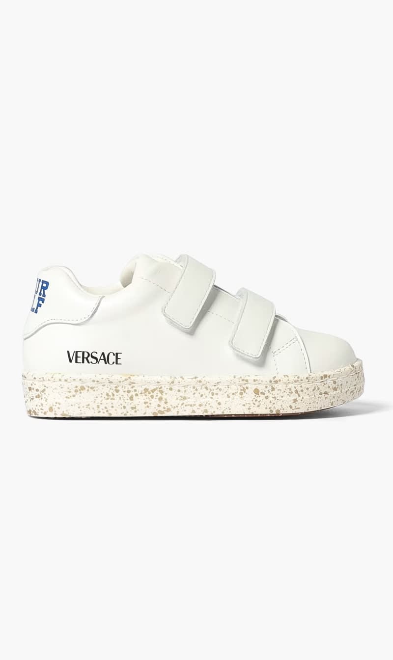 Versace White Leather Sneakers for Boys