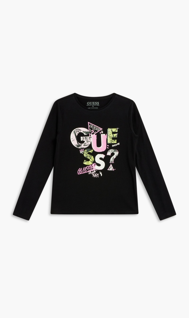 

Guess Black Semi Organic Jersey T-shirt for Girls | The Deal Outlet
