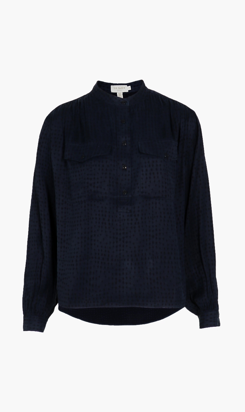 

Grandad Cupro Blouse
