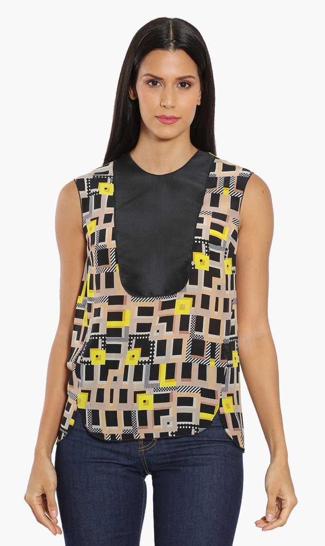 

Longchamp Printed Sleeveless Blouse