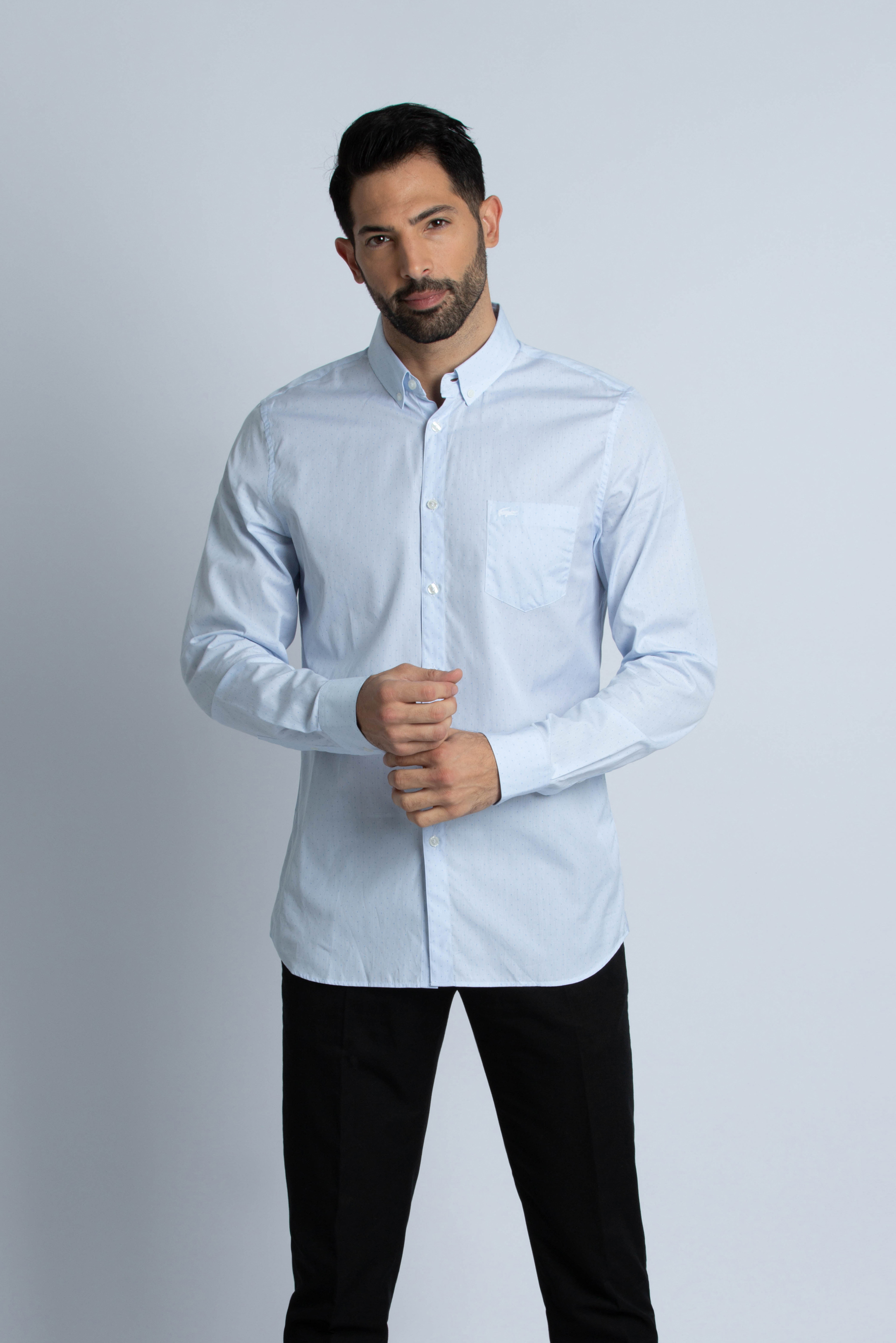 

Lacoste Slim Fit Cotton Poplin Dot Print Shirt