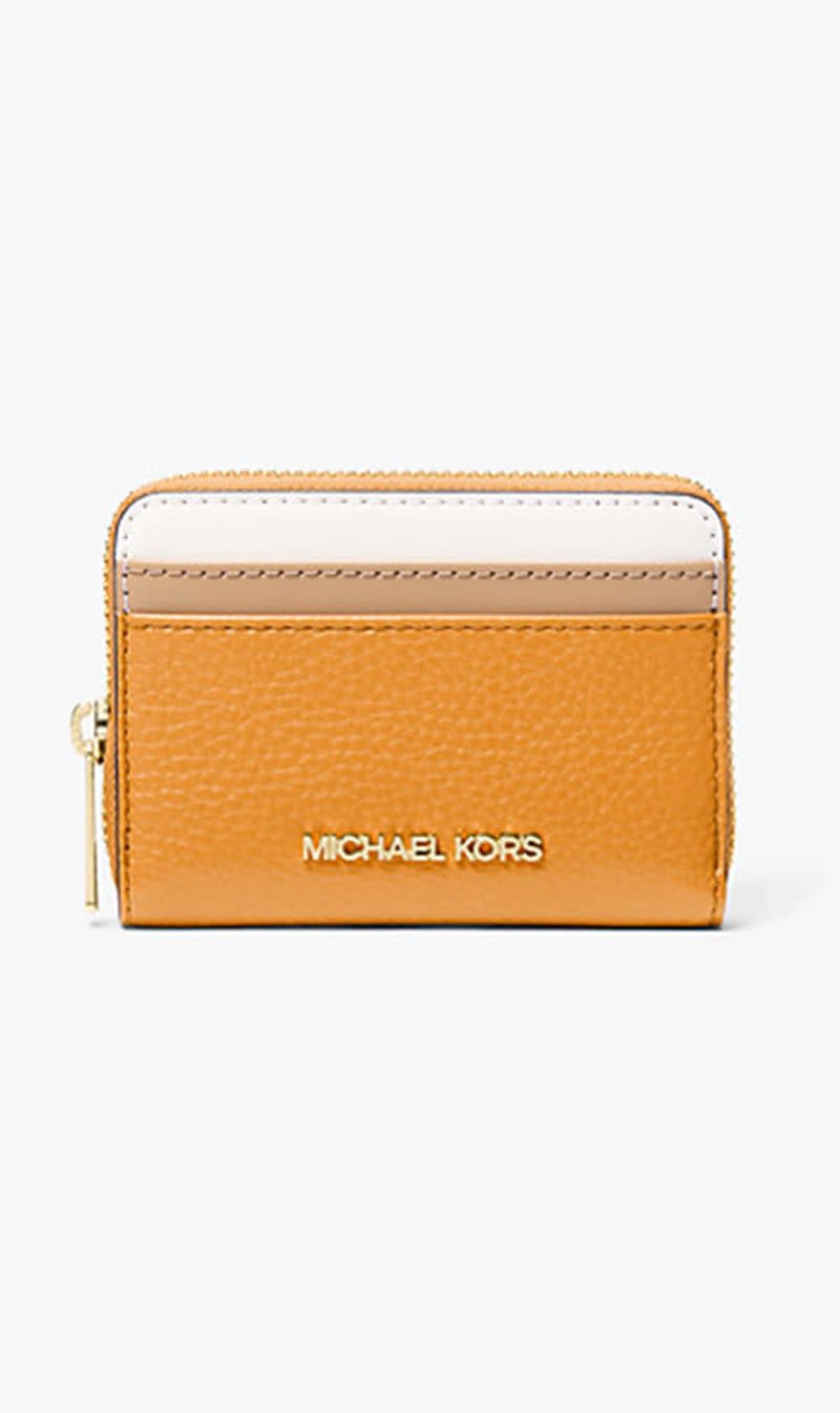 

Michael Kors Beige Jet Set Travel Medium Color-block Wallet for Women | The Deal Outlet
