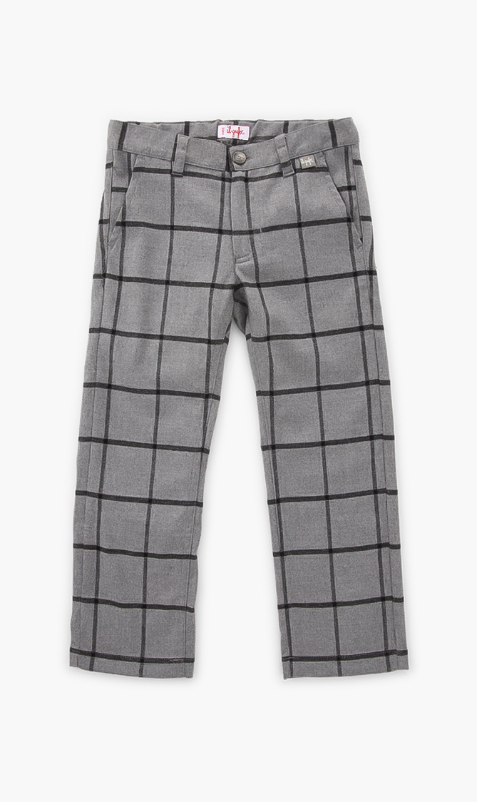 

Il Gufo Checkered Print Trouser