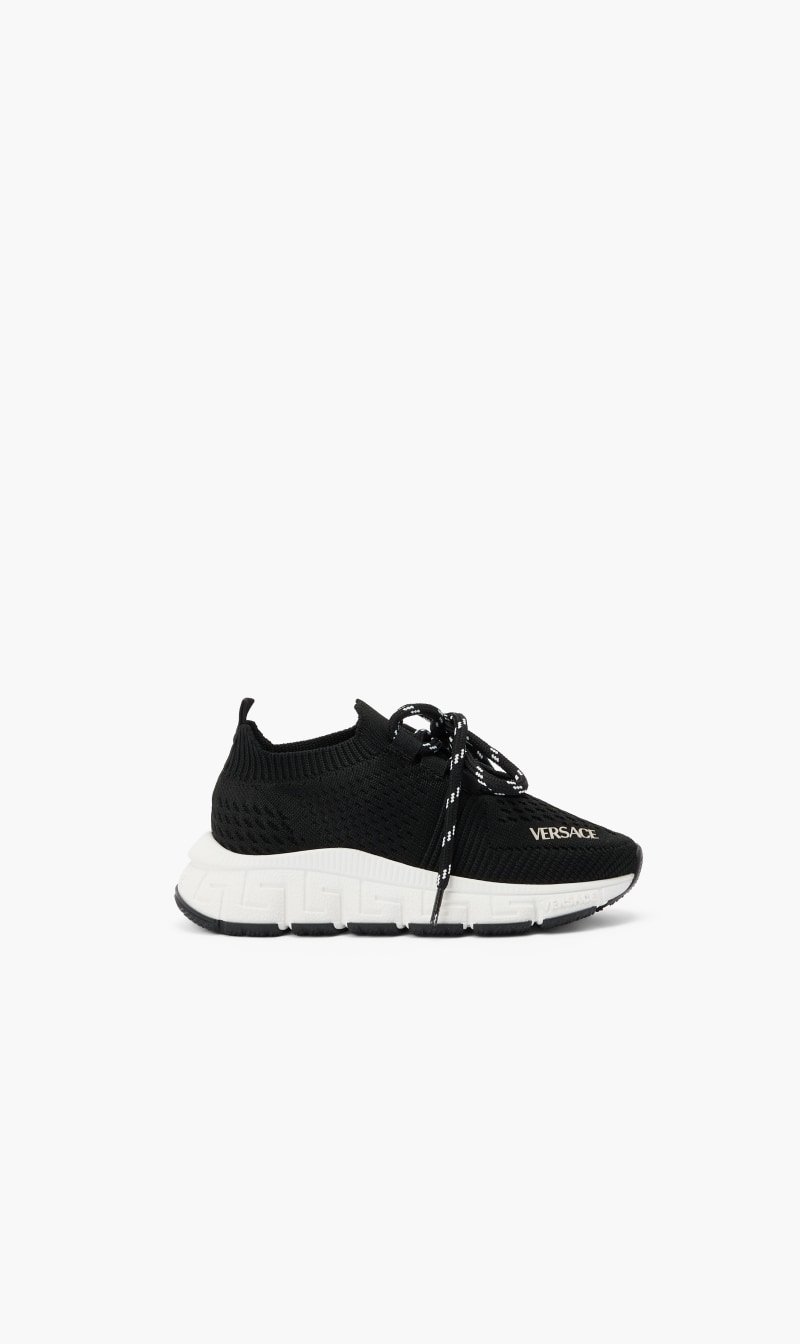 

Versace Black Jb Sneaker Lace Up Trigreca Knit | The Deal Outlet