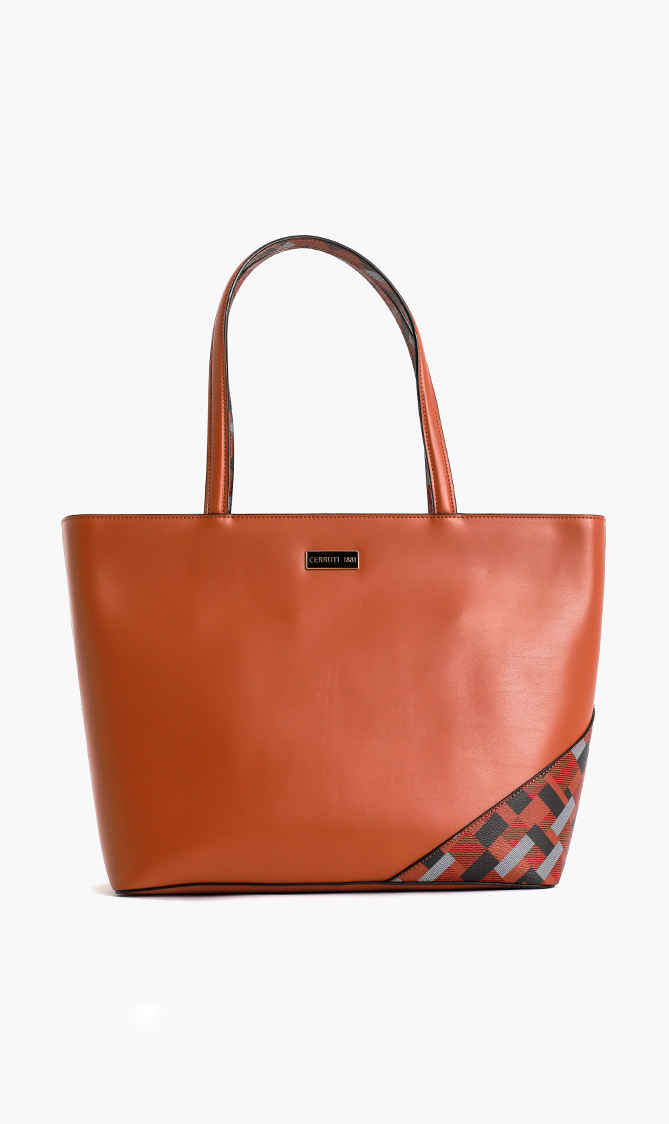 

Cerruti Greta Smooth Leather Large Tote Bag
