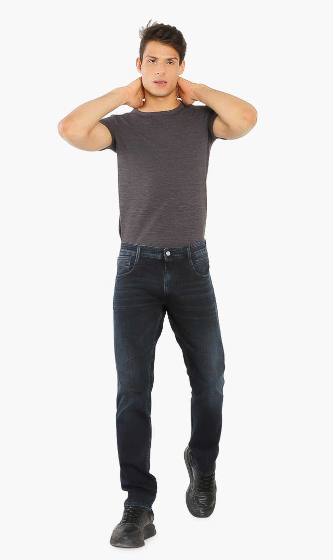 

Anbass 573 Blue Black Overdyed Jeans
