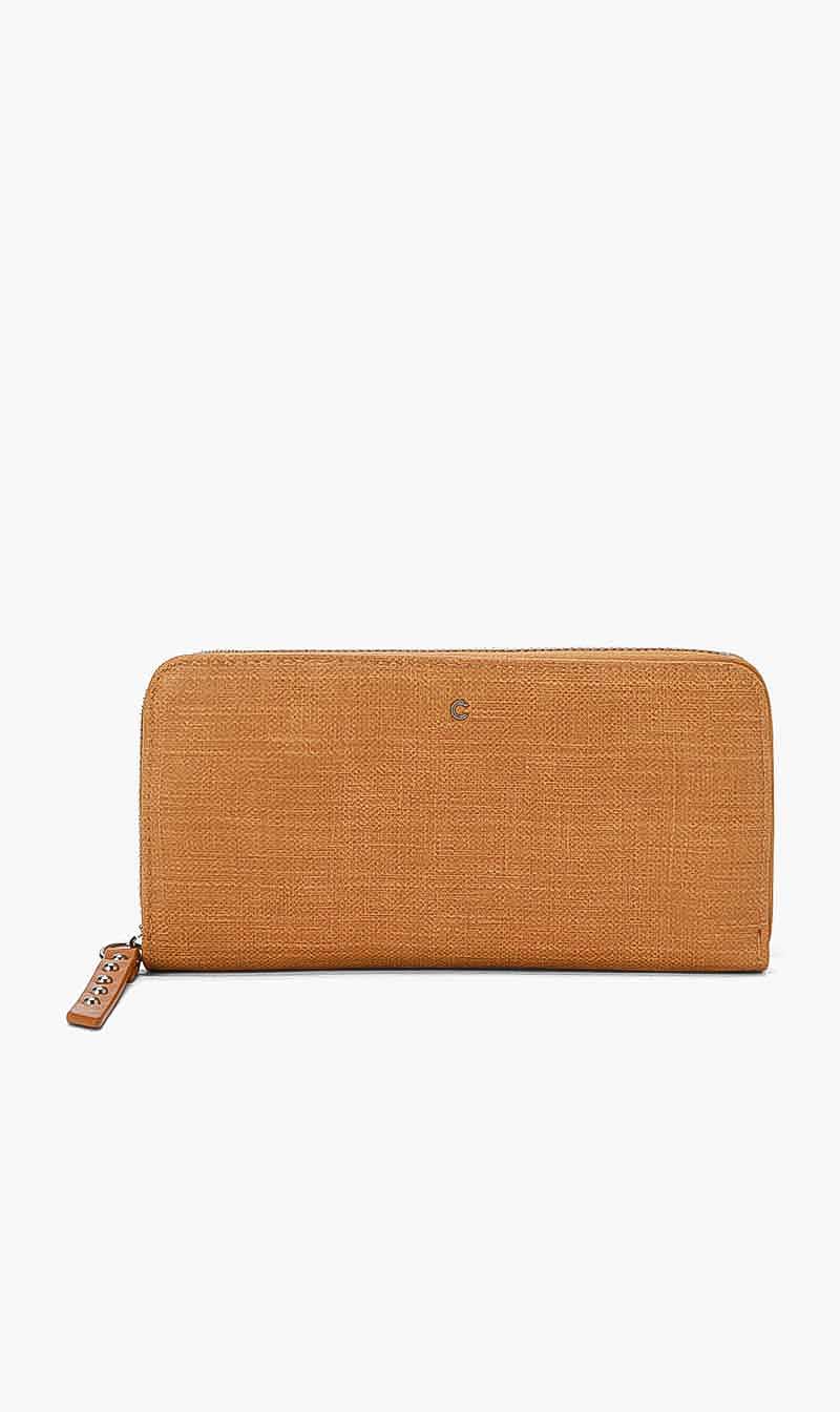

Wooden-theme Wallet, Orange
