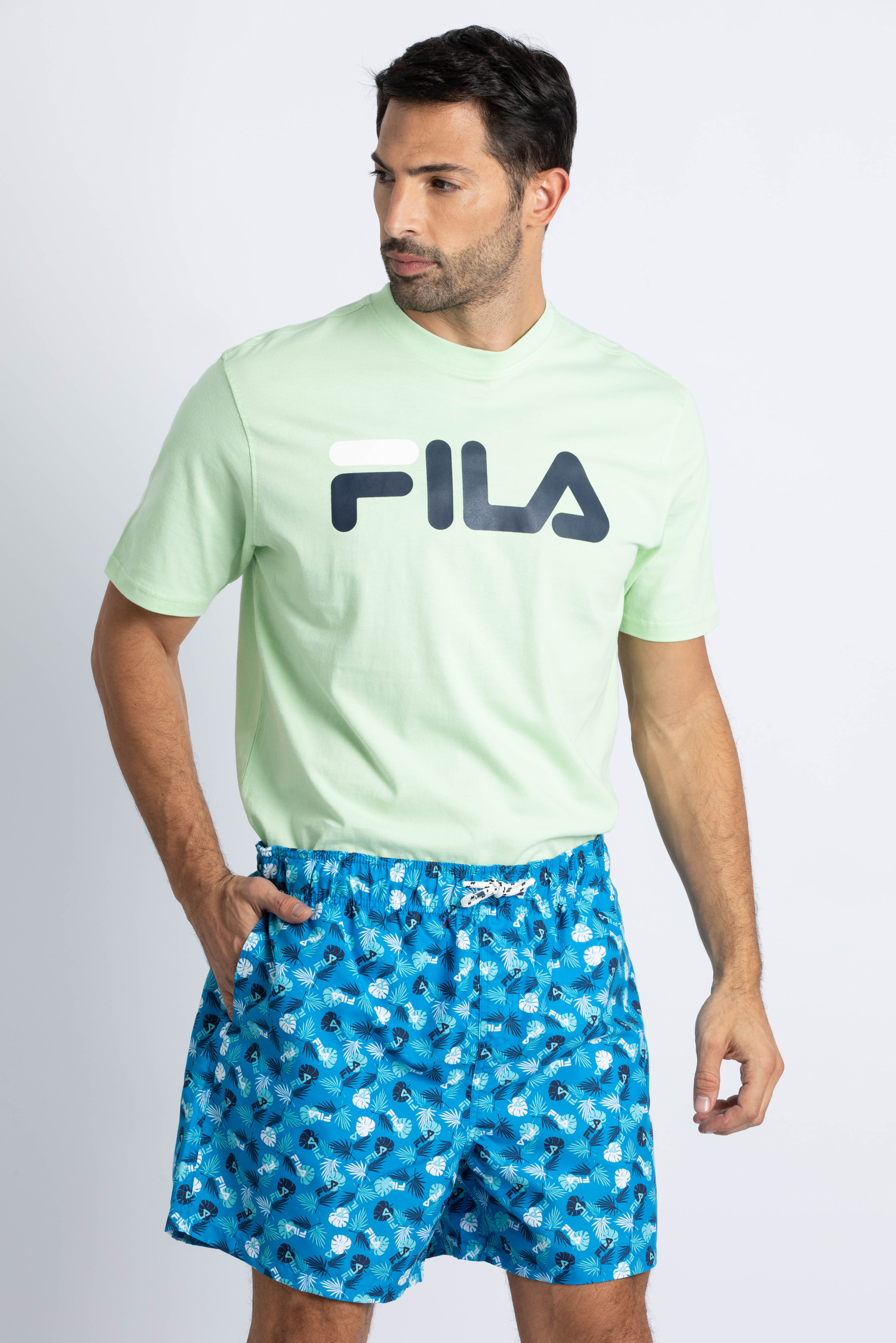 

Fila Grayson Leaves Print Swim Shorts