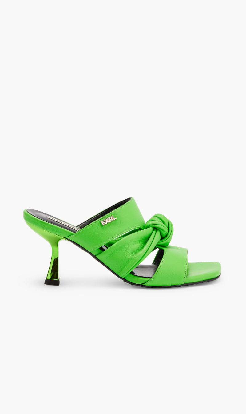 

Karl Lagerfeld Green Panache Triple Strap Sandal for Women | The Deal Outlet