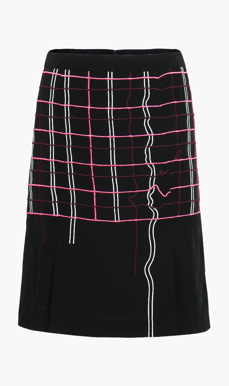 

Embroidered Skirt, Black