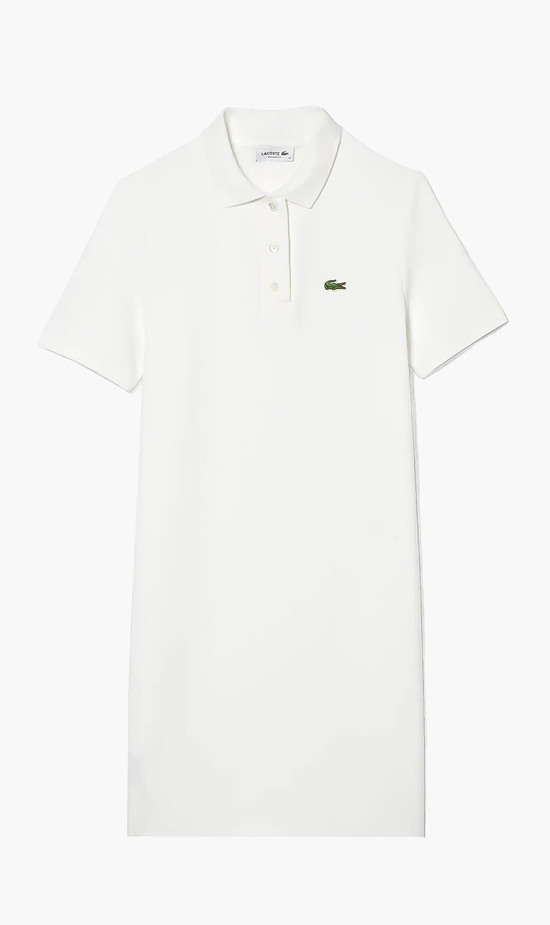 

Cotton Pique Polo Dress, Beige