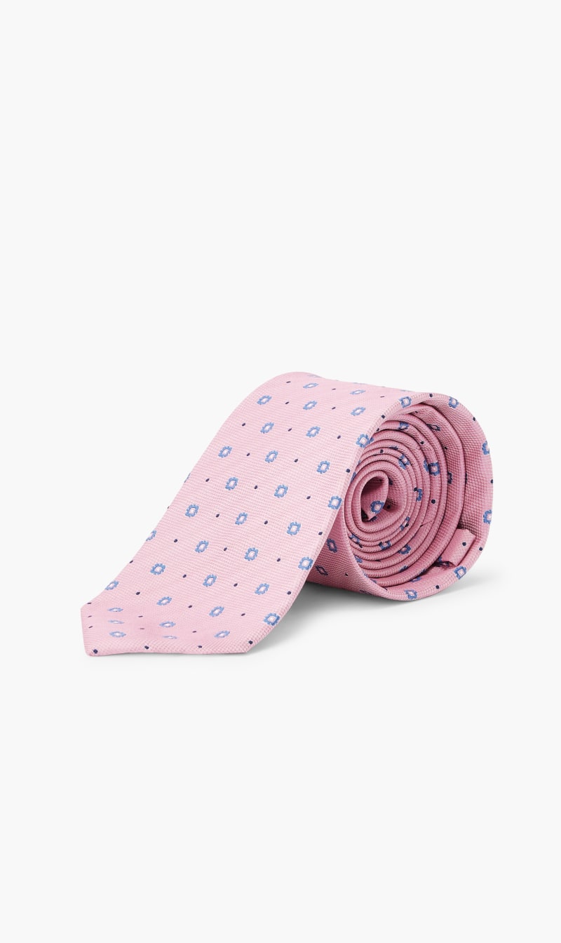 

Hackett London Pink Printed Polka Theme Tie for Men | The Deal Outlet