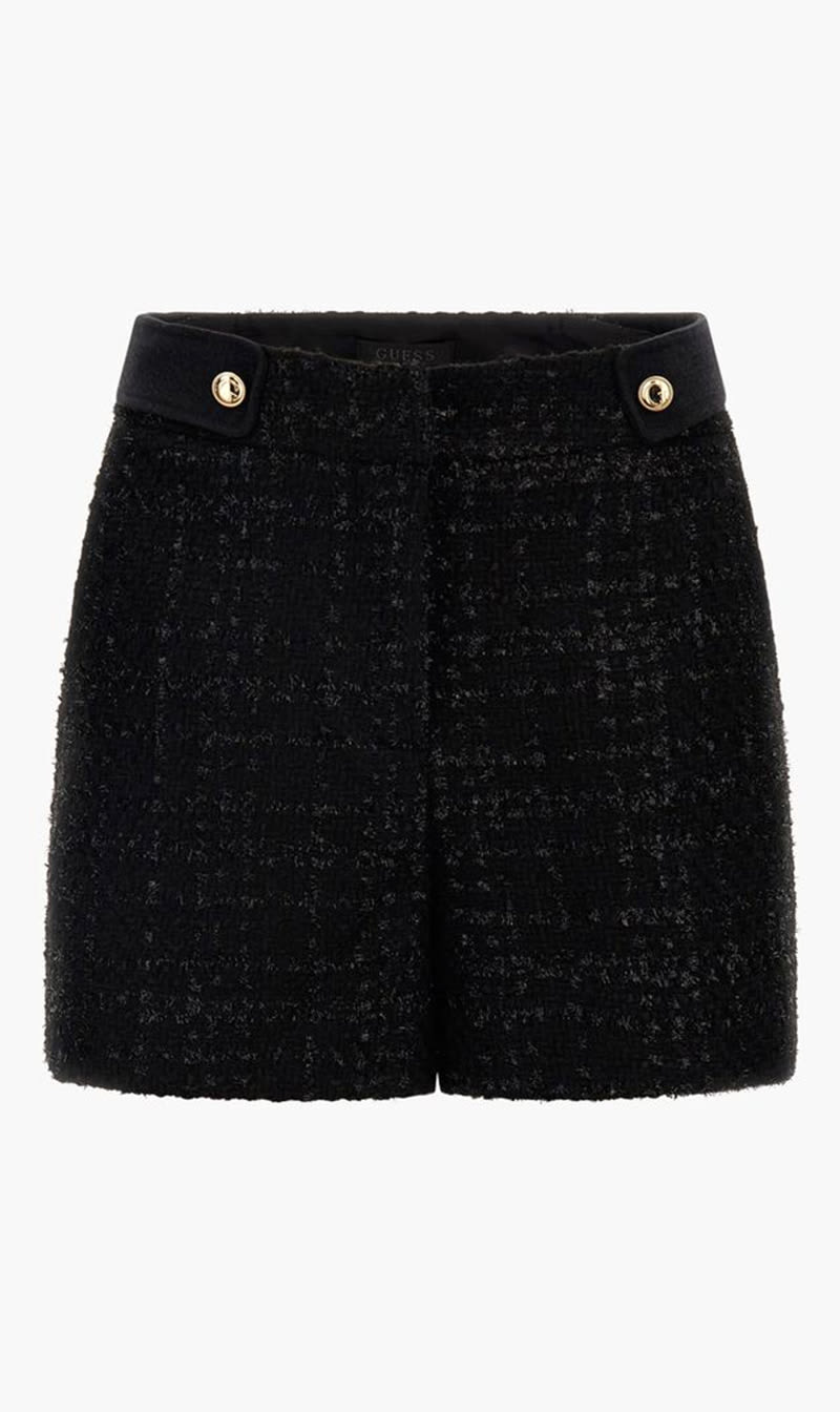 

Guess Black Clarissa Tweed Short for Women | The Deal Outlet