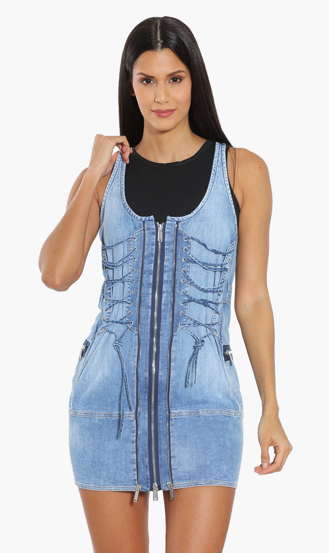 

Dsquared2 Laced Denim Dress