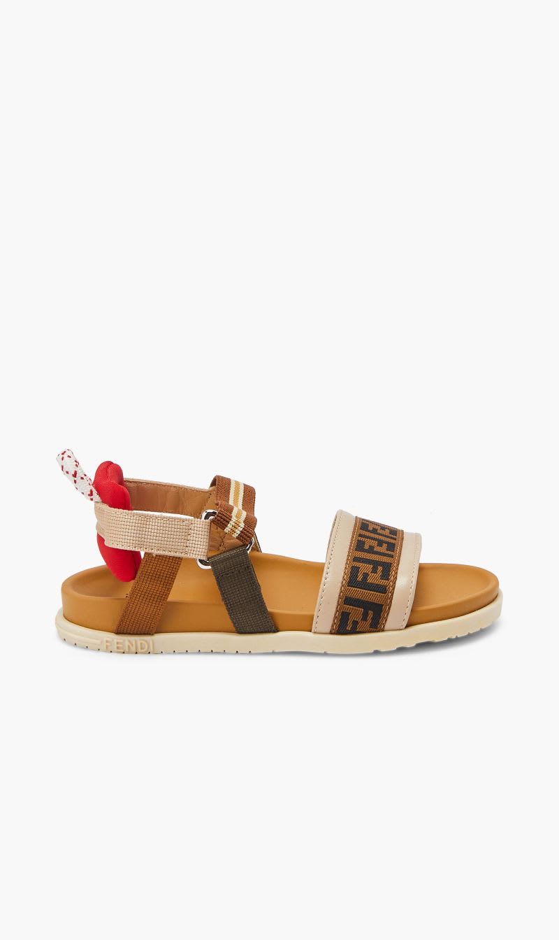 

Fendi Brown U.sandal/lamb Leather+fabric+ins/goat for Girls | The Deal Outlet