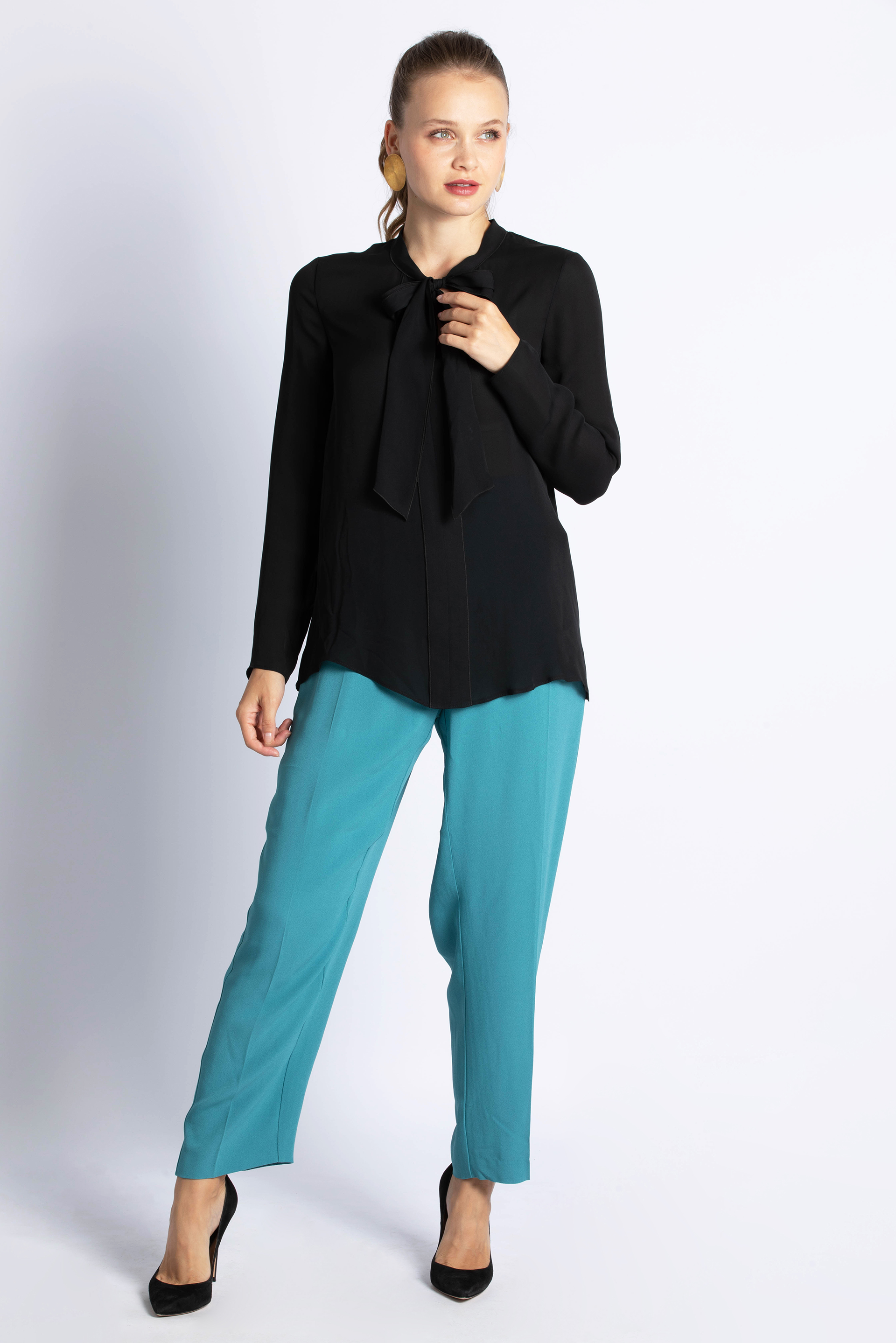 

LONGCHAMP Neck-tie Long Sleeves Blouse