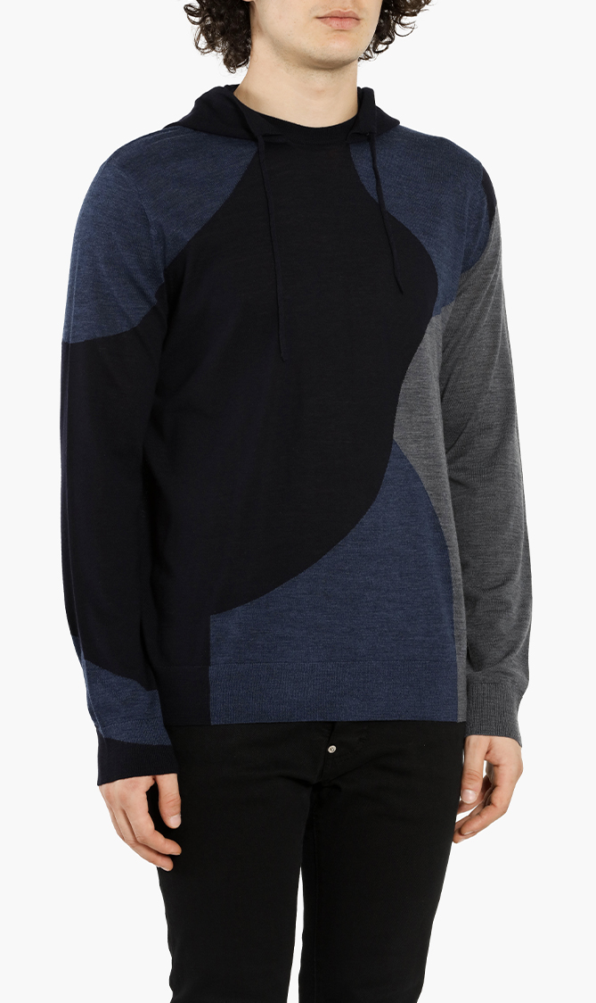 

Colorblock Hooded Sweater