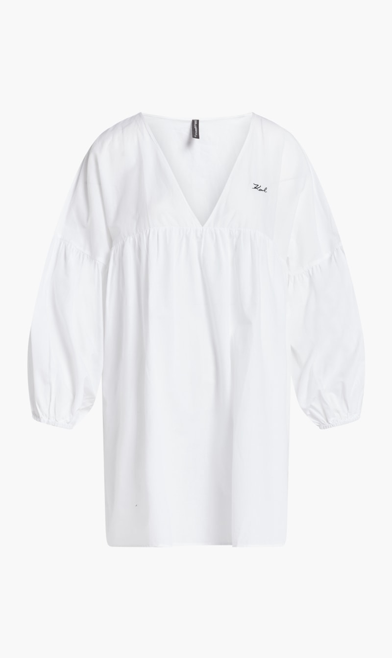 

Karl Lagerfeld White Dna Shorts Beach Dress for Women | The Deal Outlet