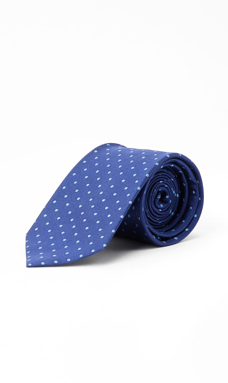 

Hackett London Blue Dotted Theme Tie for Men | The Deal Outlet