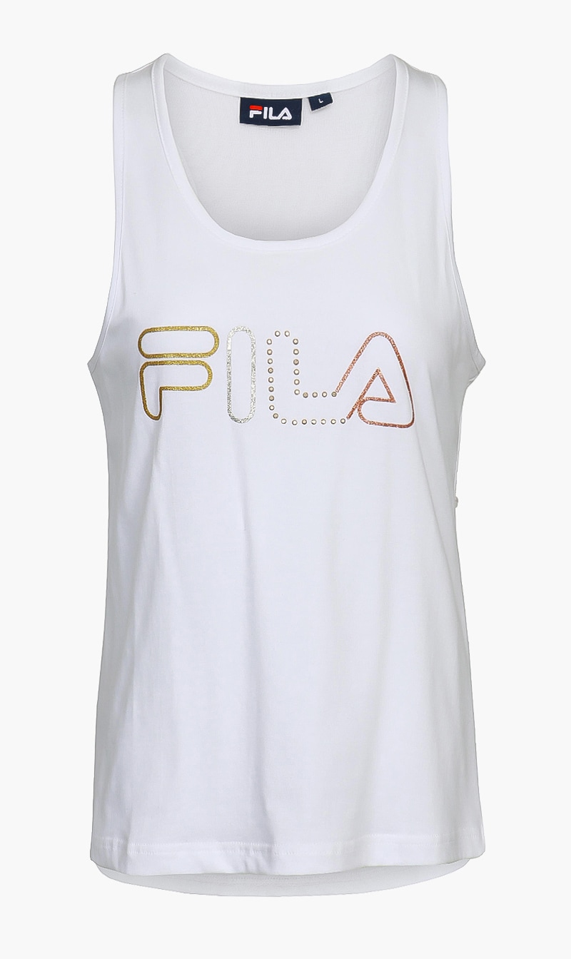 

Fila White Mariposa Tank Top for Women | The Deal Outlet