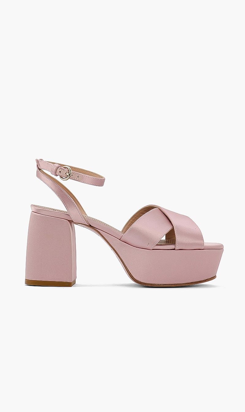 

Strappy Block Heels, Pink