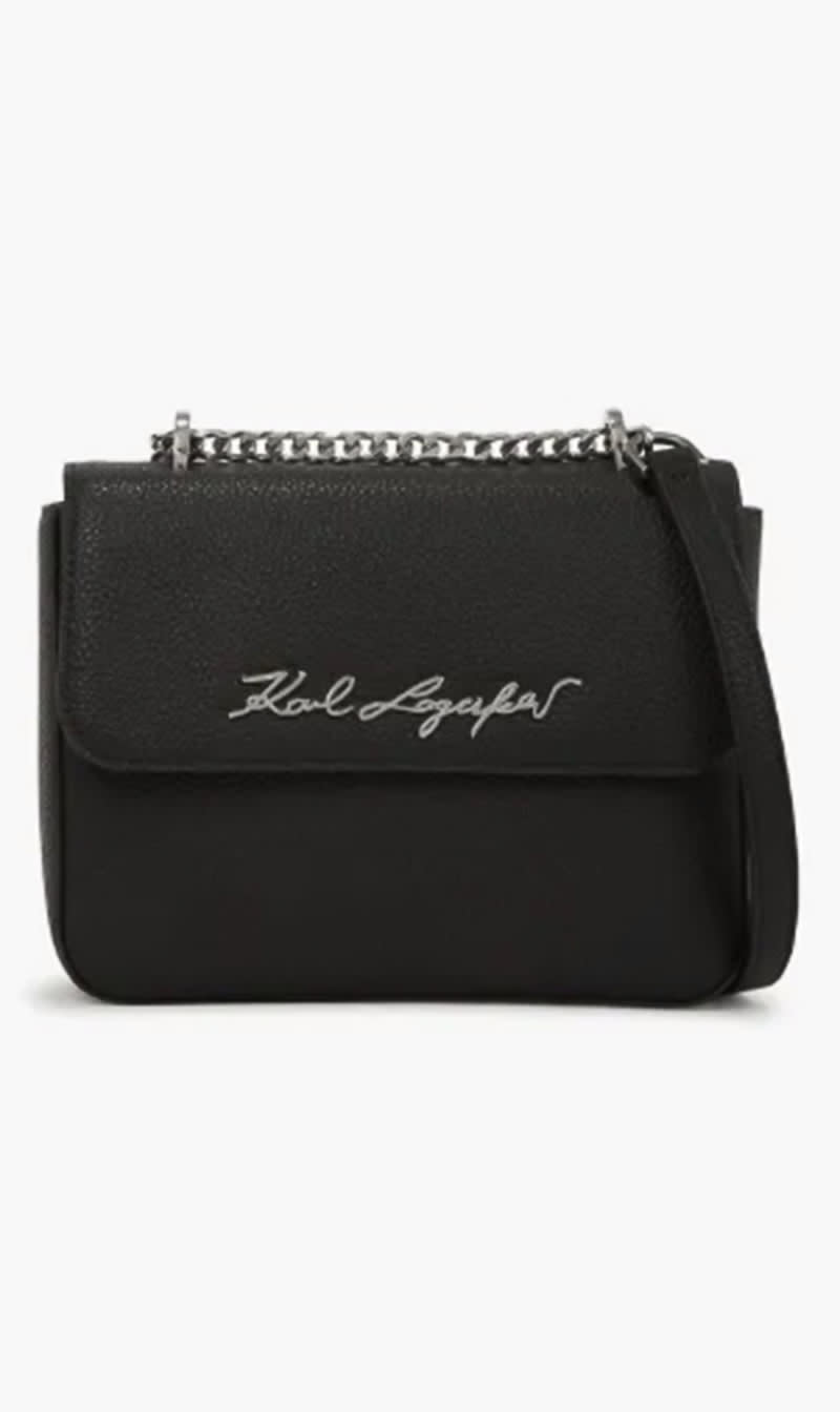 

Karl Lagerfeld Black K Pebble Shoulder Bag for Women | The Deal Outlet