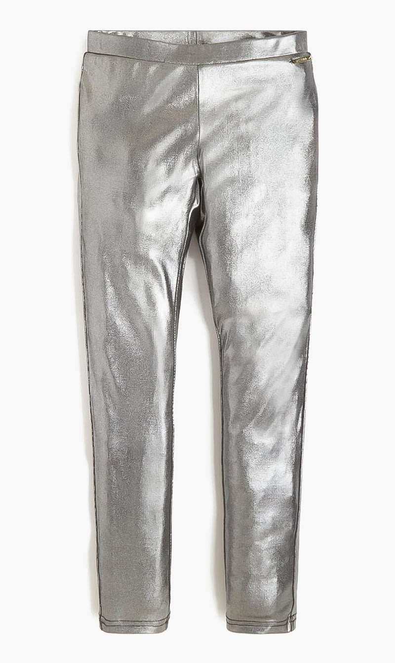 

Metallic Elasticated Leggings, Grey