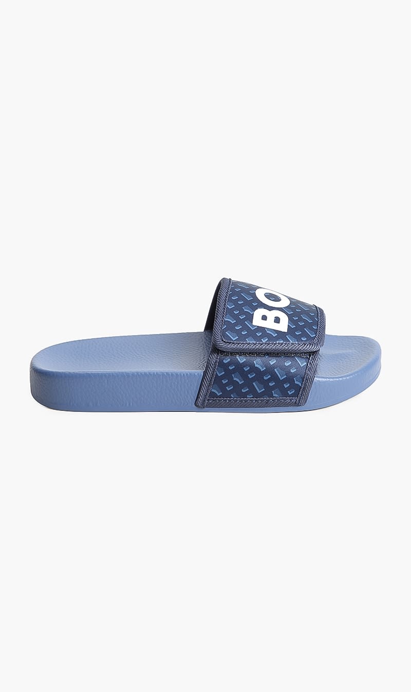 

Hugo Boss Blue Aqua Slides for Boys | The Deal Outlet