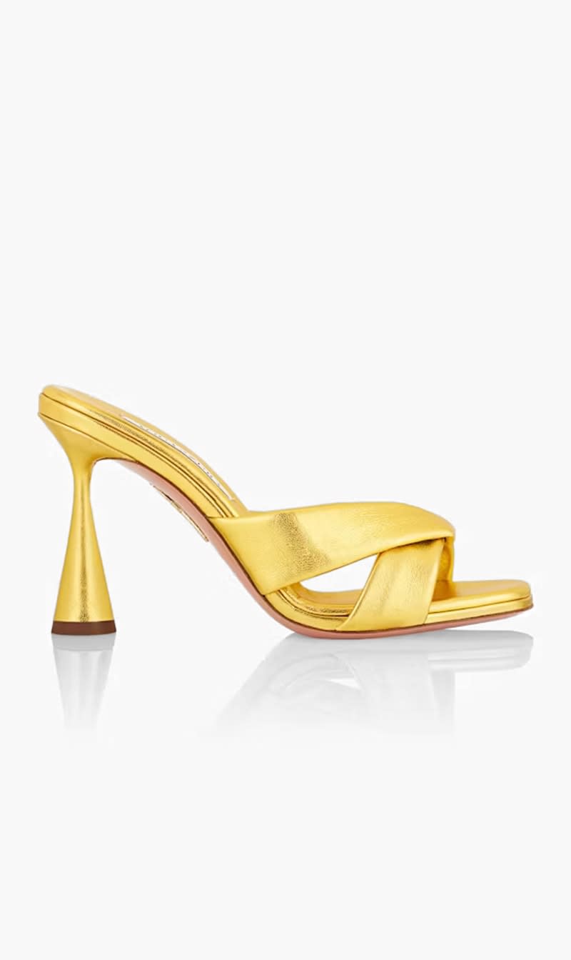 

Aquazzura Firenze Yellow Amore Mule 95 for Women | The Deal Outlet
