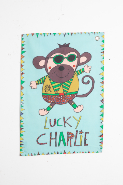

Supersoso Lucky Charlie Canvas Tea Towel
