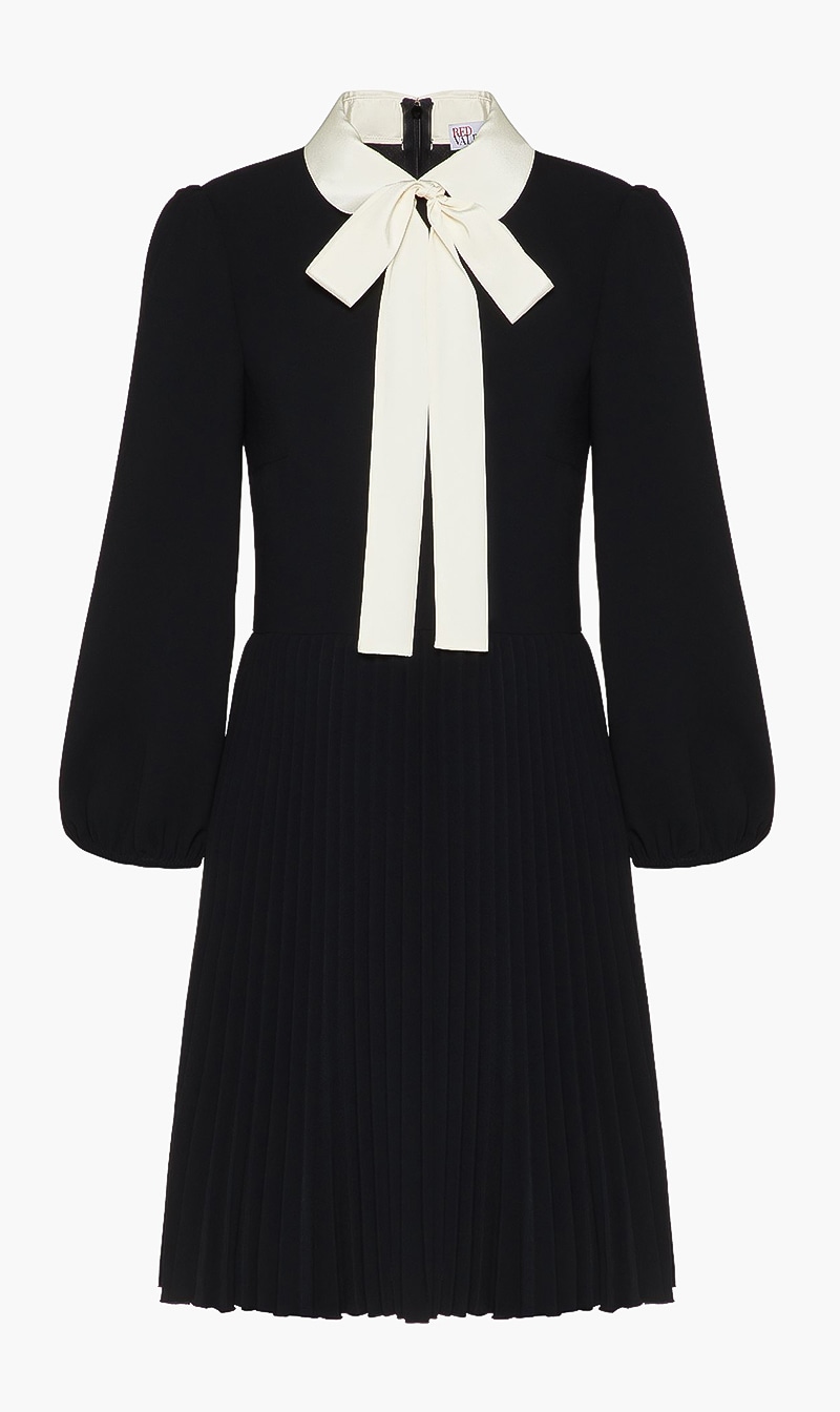 

Red Valentino Pleated Collared Dress