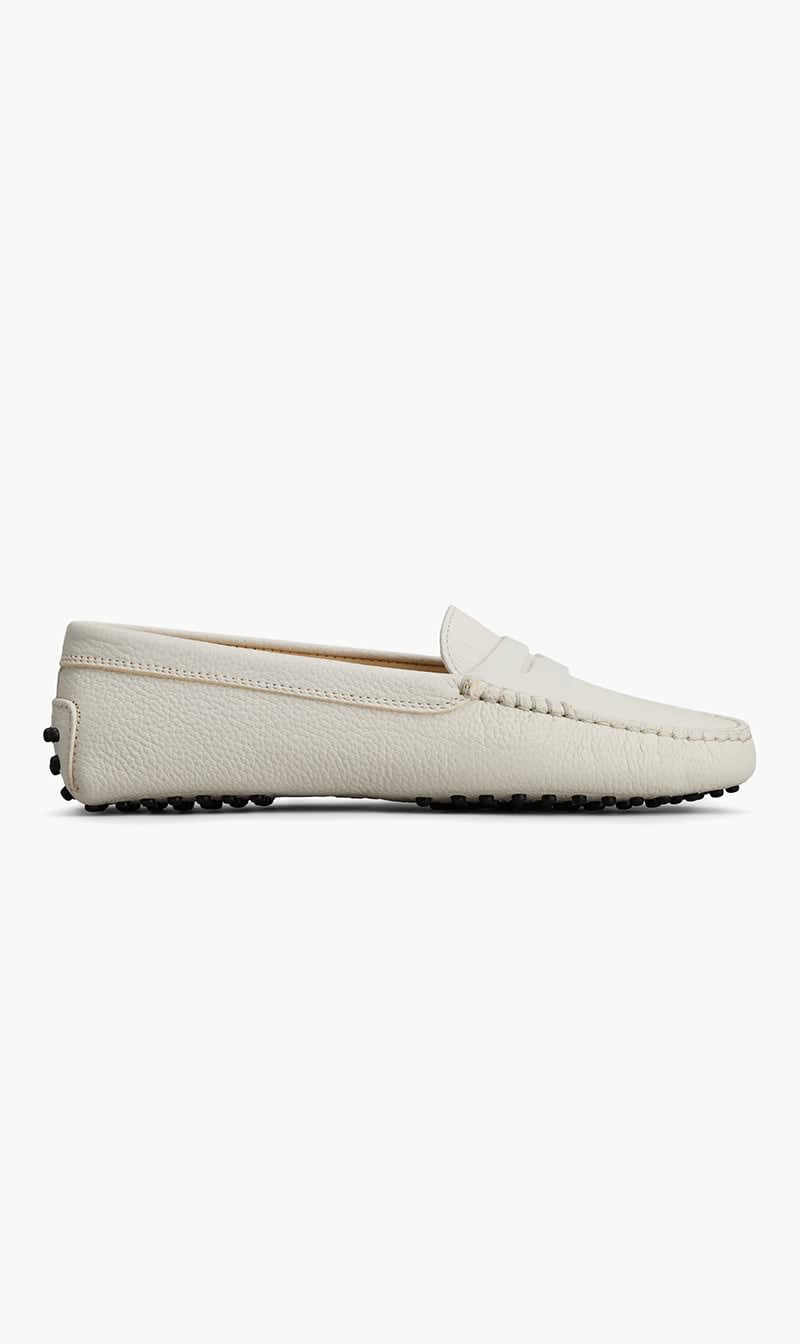 

Tod's White Gommino Loafers for Women | The Deal Outlet