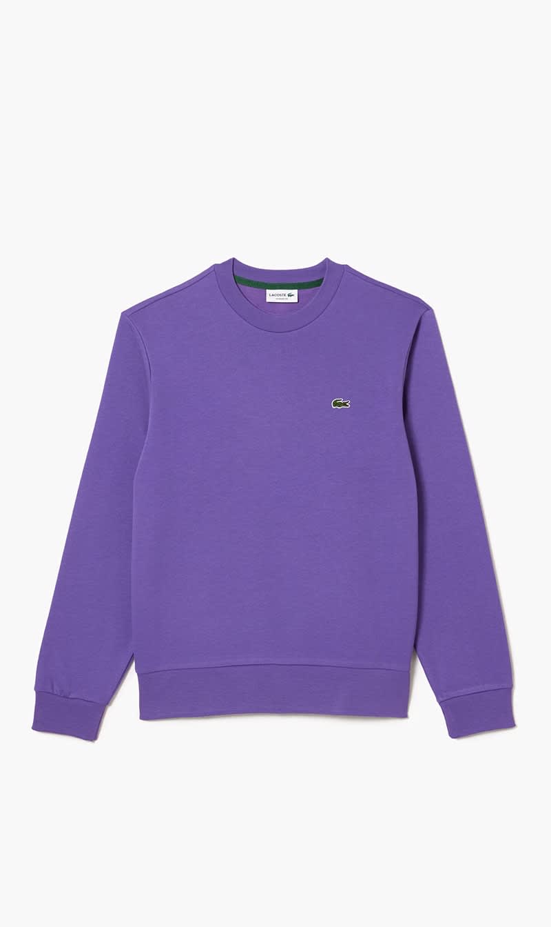 

Lacoste Purple Brushed Fleece Sweatshirt for Men | The Deal Outlet