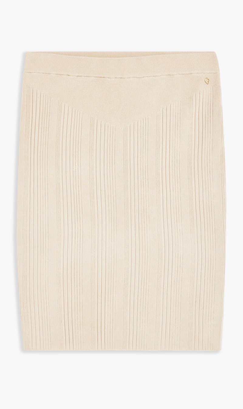 

Guess Beige Ribbed Knit Skirt for Women | The Deal Outlet
