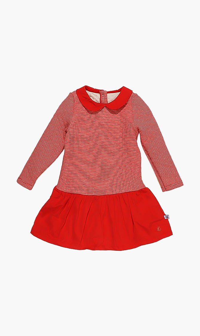 Petit Bateau Striped Quilted Dress