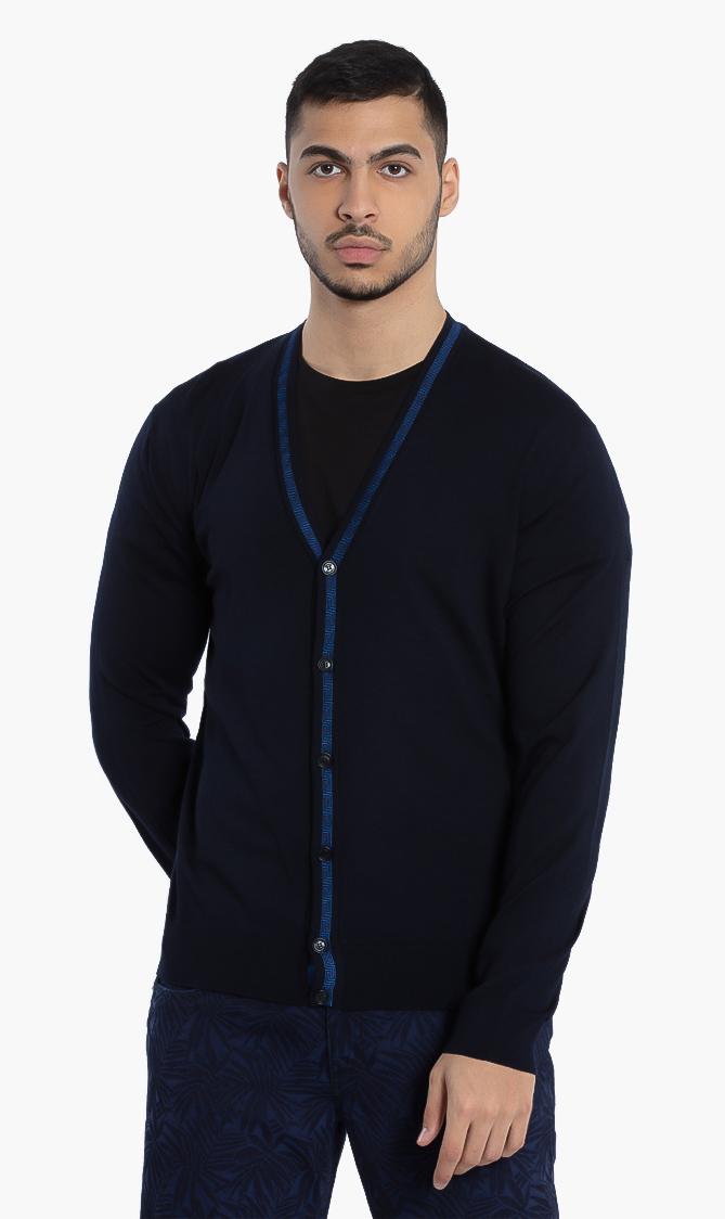 

Versace Logo Trim Cardigan