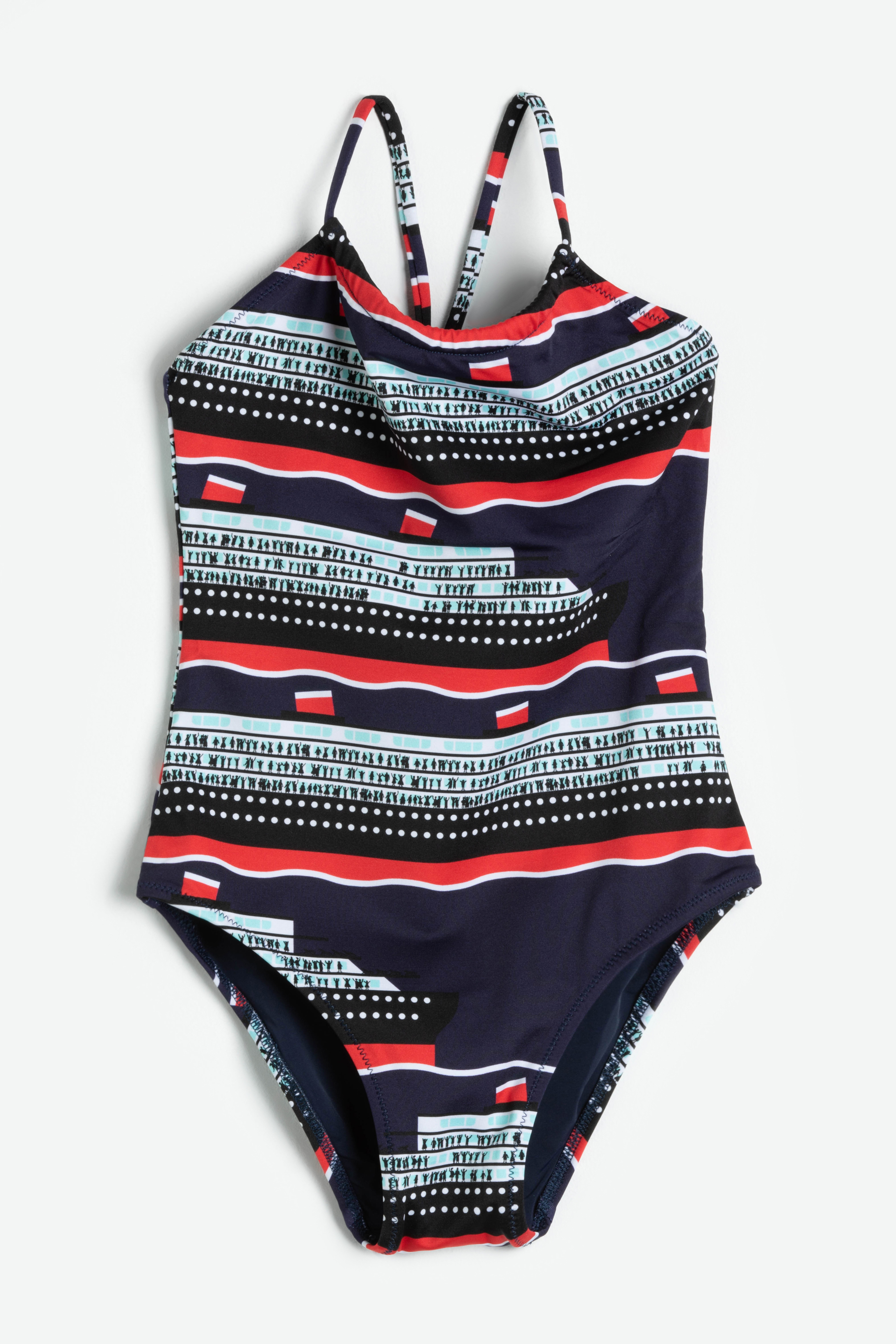 

Gazette Printed One Piece Swimsuit, Blue