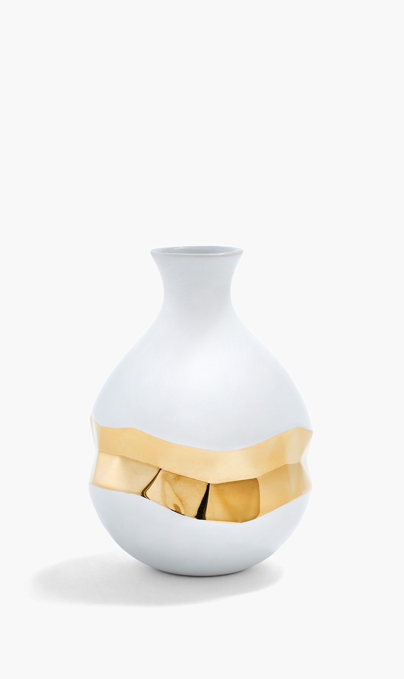 

Talianna White Oro Bud Vase | The Deal Outlet