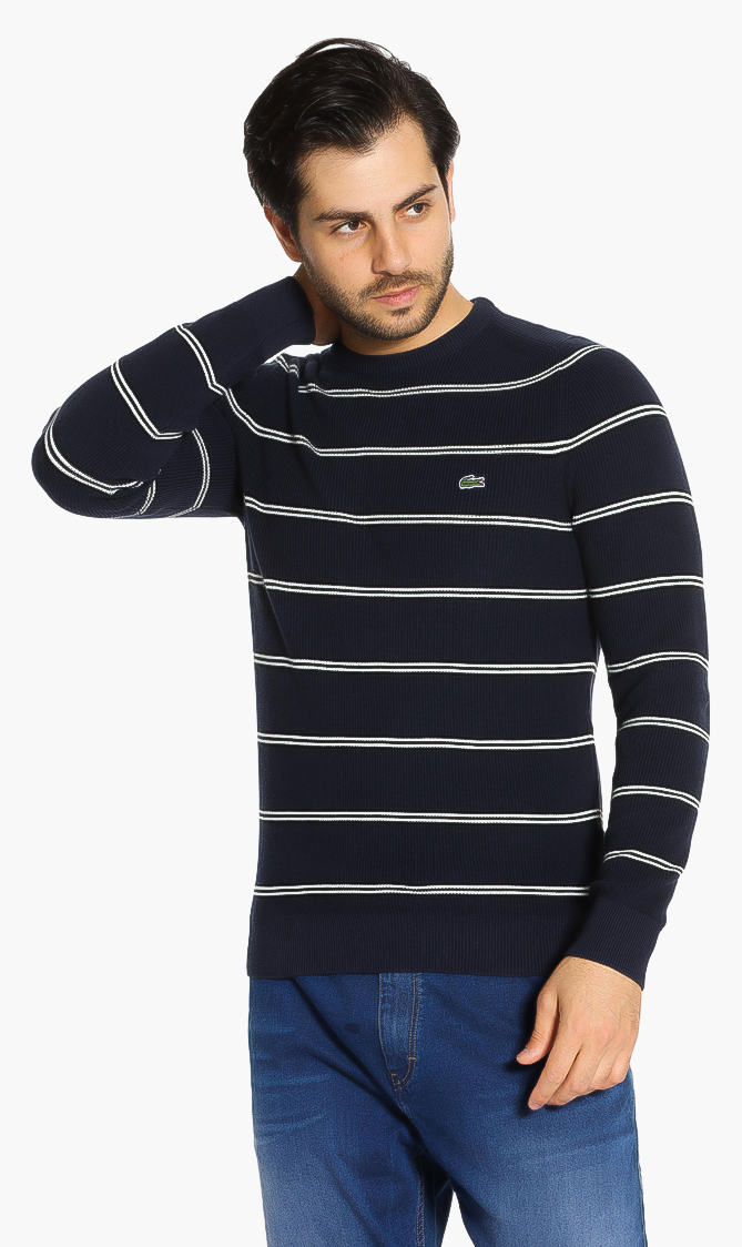 

Lacoste Striped Cotton Sweater