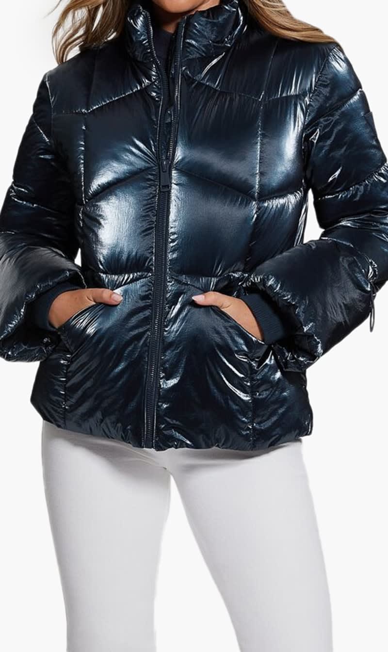 

Guess Blue Paloma Short Puffa Jacket for Women | The Deal Outlet
