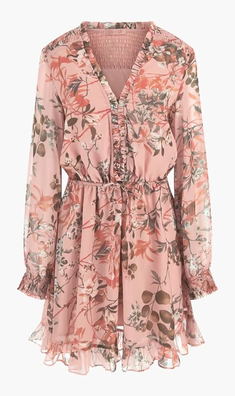 

Guess Pink Ss Vanessa Flare Dress for Women | The Deal Outlet