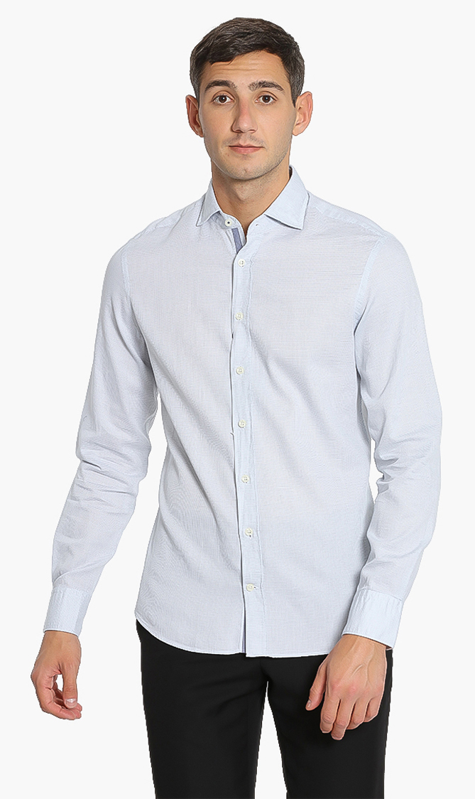 

Hackett London Ticking Check Kent Slim Fit Shirt