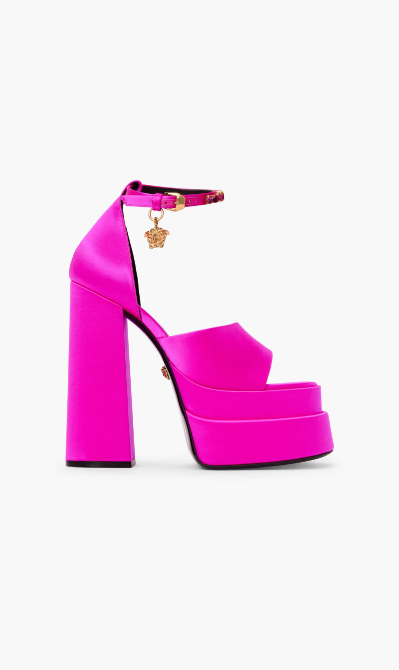 

Versace Pink Sandal T155 Fabric+strass for Women | The Deal Outlet