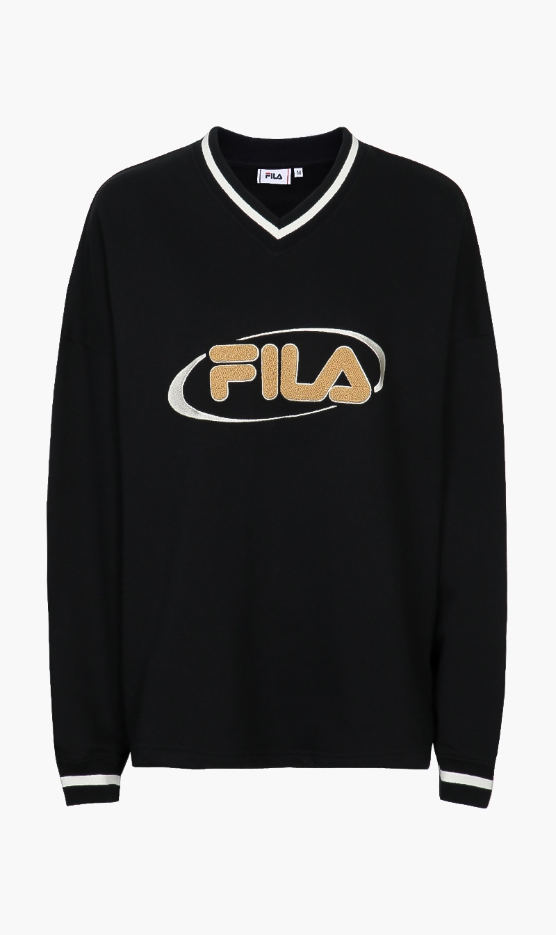 

Fila Blue V-neck Crew Sweatshirt for Women | The Deal Outlet