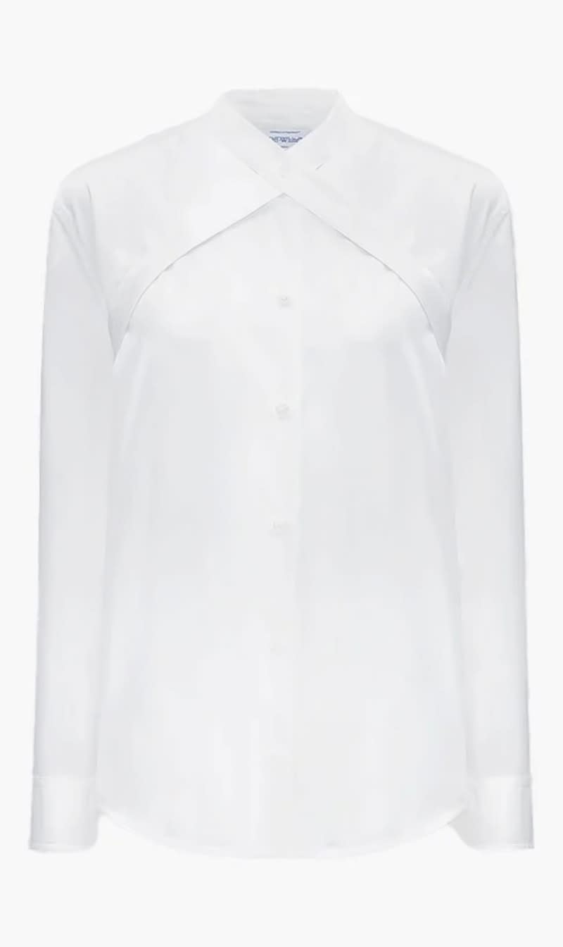 

Off-white White Poplin Cross Belt Shirt White No Color for Women | The Deal Outlet