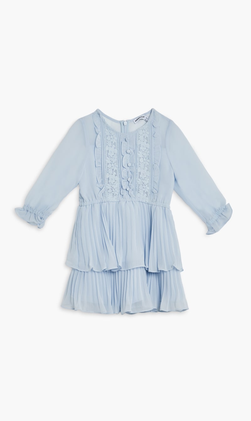 

Self-portrait Blue Blue Chiffon Ruffle Mini Dress for Kids | The Deal Outlet