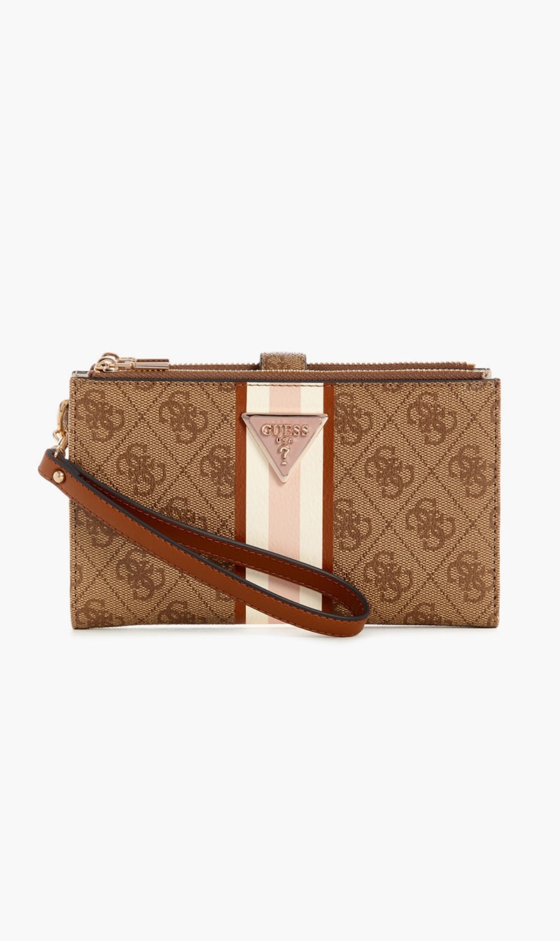 

Guess Brown Laurel Slg Dbl Zip Organizer for Women | The Deal Outlet
